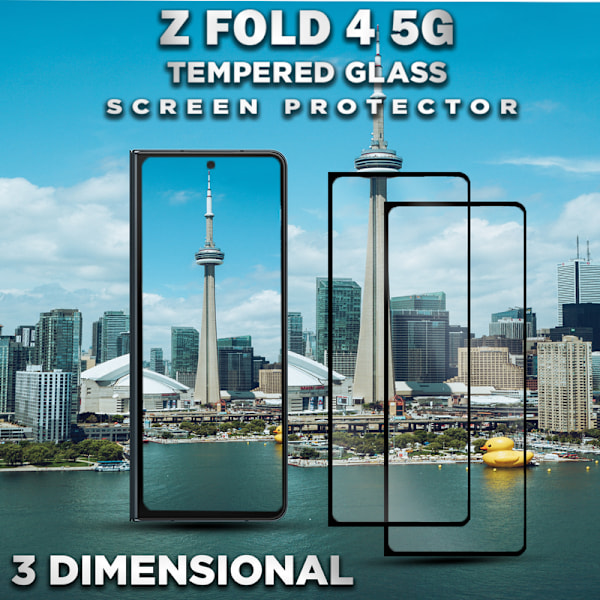 2-Pack SAMSUNG GALAXY Z FOLD 4 Skærmbeskyttelse - Hærdet Glas 9H - Super kvalitet 3D