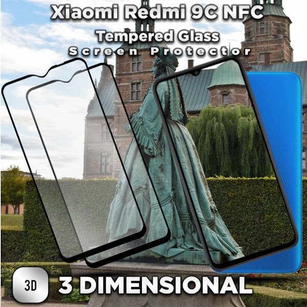 2-Pack XIAOMI REDMI 9C NFC Skærmbeskyttelse - Hærdet Glas 9H - Super kvalitet 3D