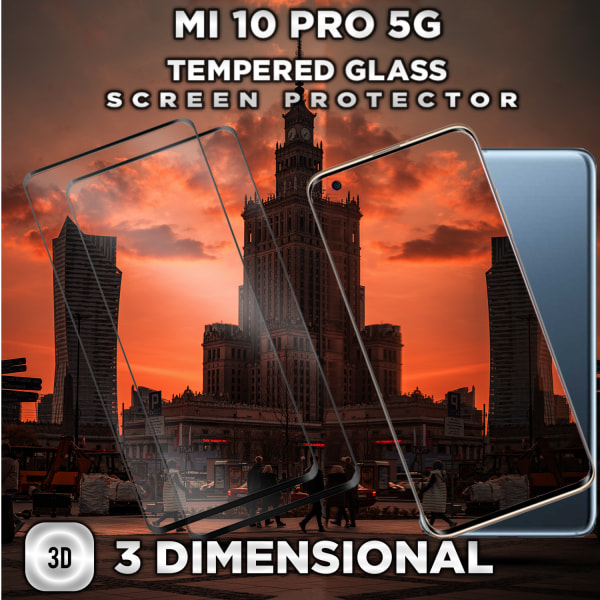 2-Pack Xiaomi Mi 10 Pro - Härdat glas 9H - Super kvalitet 3D