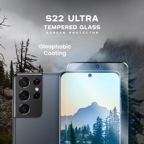 Samsung S22 ULTRA - 9H Härdat Glass - 3D Super Kvalitet