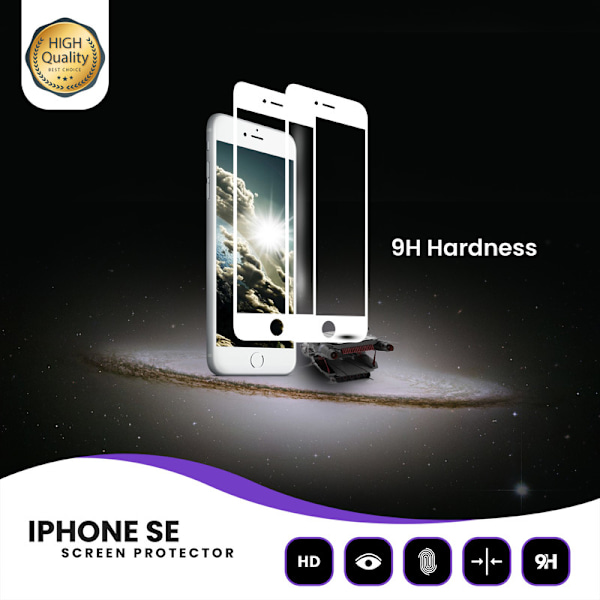 2-Pack IPHONE SE (2020) Näytönsuoja - Karkaistu Lasi 9H - Super laatu 3D