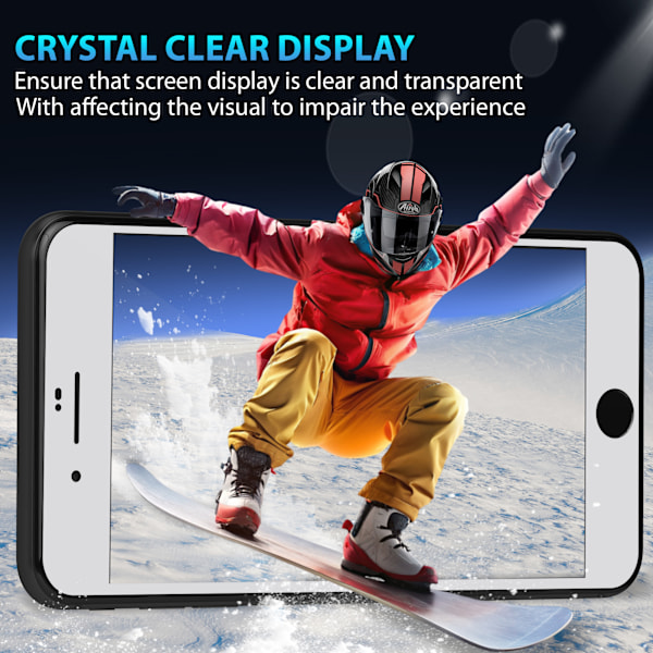 1-Pack Iphone 7 Plus White Näytönsuoja - Karkaistu Lasi 9H - Super laatu 3D