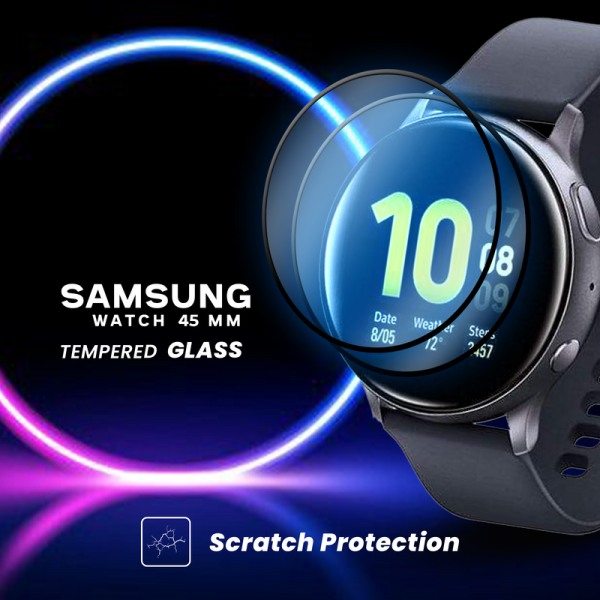2 Pack Samsung Watch 45mm - Härdat glas 9H - Super kvalitet 3D