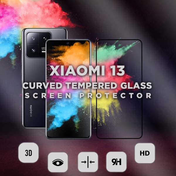 Xiaomi 13 - Härdat Glas 9H - Super kvalitet 3D Skärmskydd