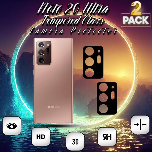 2-Pack Linsskydd Samsung Galaxy Note 20 Ultra - Härdat Glas 9H - Super 3D Linsskydd