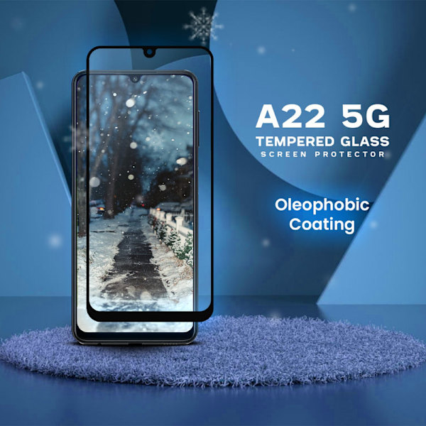 Samsung Galaxy A22 5G - Härdat glas 9H - Super kvalitet 3D