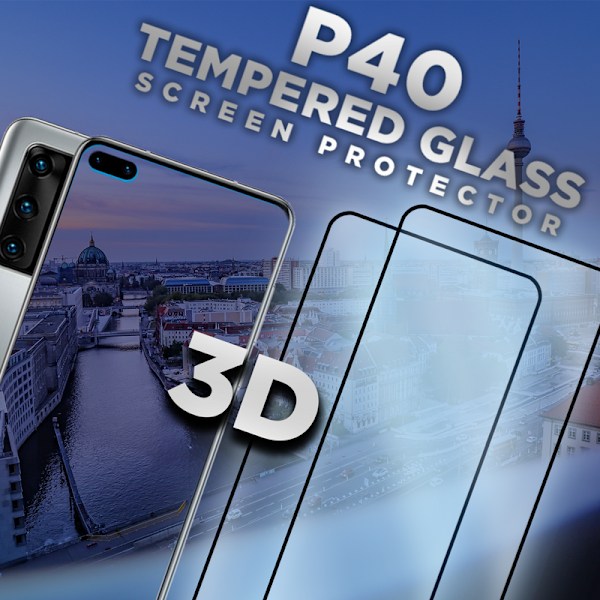 2-Pack HUAWEI P40 Skærmbeskyttelse - Hærdet Glas 9H - Super kvalitet 3D
