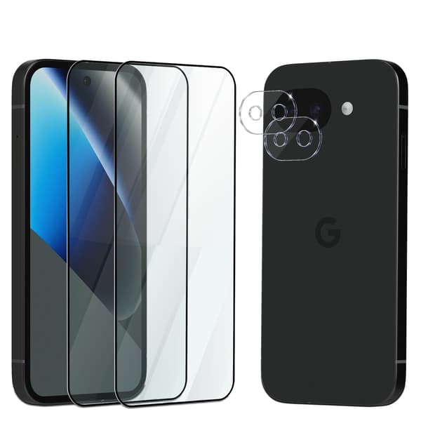 2-Pack Google Pixel 10a Skärmskydd & 2-Pack linsskydd - Härdat Glas 9H - Super kvalitet 3D
