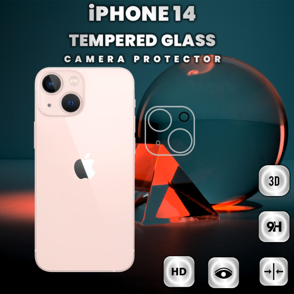 iPhone 14 Linsskydd - 9H Härdat glas- Super kvalitet 3D Linsskydd