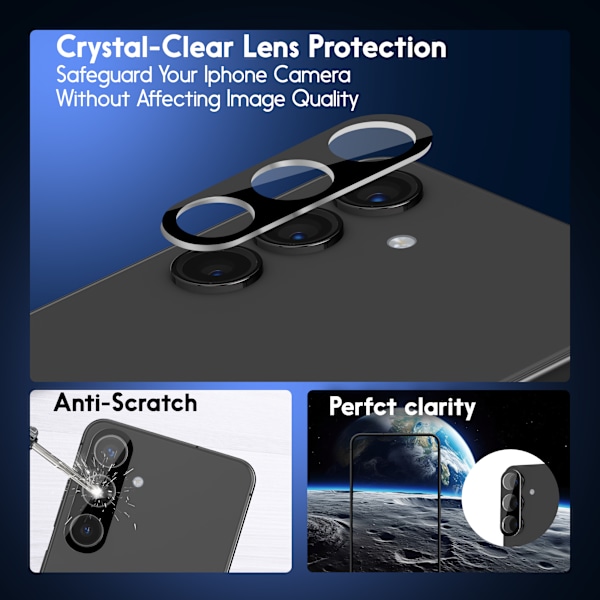 1-Pack SAMSUNG S24 Skærmbeskyttelse & 1-Pack linsebeskyttelse - Hærdet Glas 9H - Super kvalitet 3D