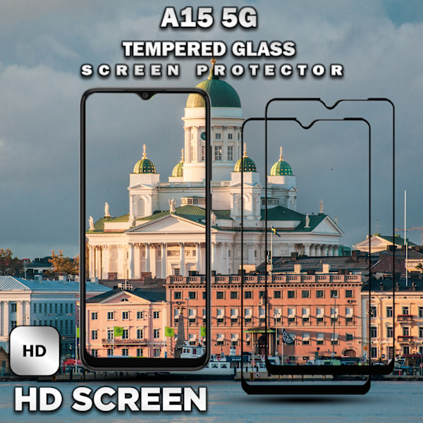 2-Pack SAMSUNG GALAXY A15 Näytönsuoja - Karkaistu Lasi 9H - Super laatu 3D