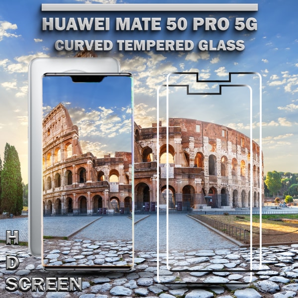 2-Pack Huawei Mate 50 Pro (5G) - Härdat Glas 9H – Super kvalitet 3D Skärmskydd