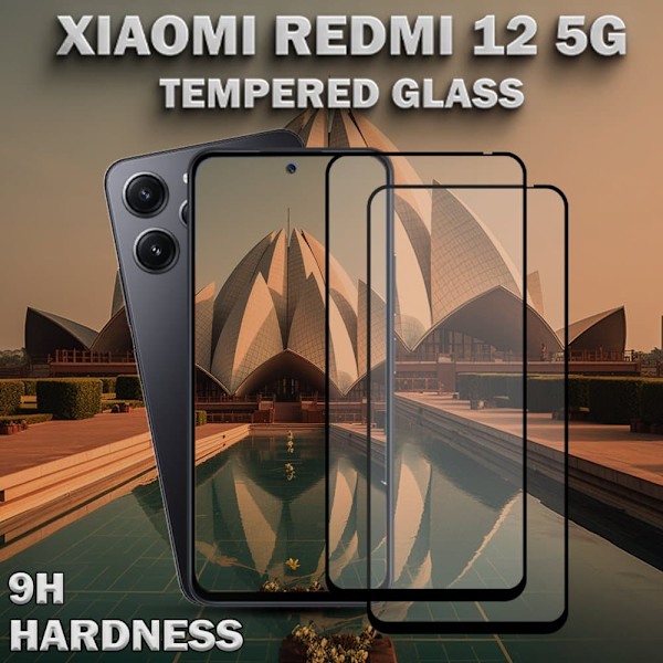 2-Pack XIAOMI REDMI 12 Skærmbeskyttelse - Hærdet Glas 9H - Super kvalitet 3D