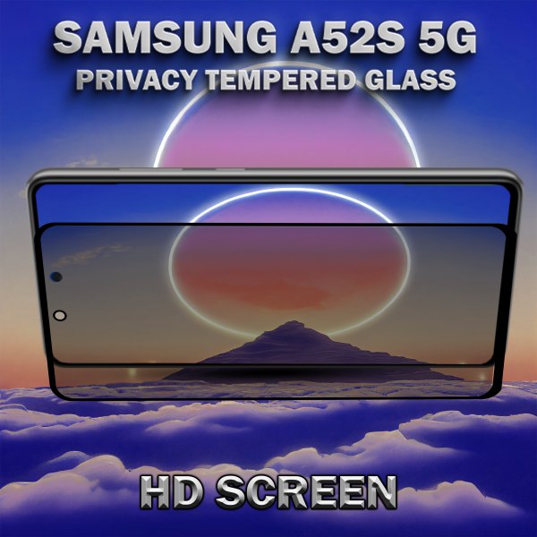 1-Pack Privacy Skärmskydd For Samsung A52S (5G) - Härdat Glas 9H - Super Kvalitet 3D