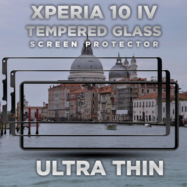 2 Pack Sony Xperia 10 IV - Härdat glas 9H -Super Kvalitet 3D