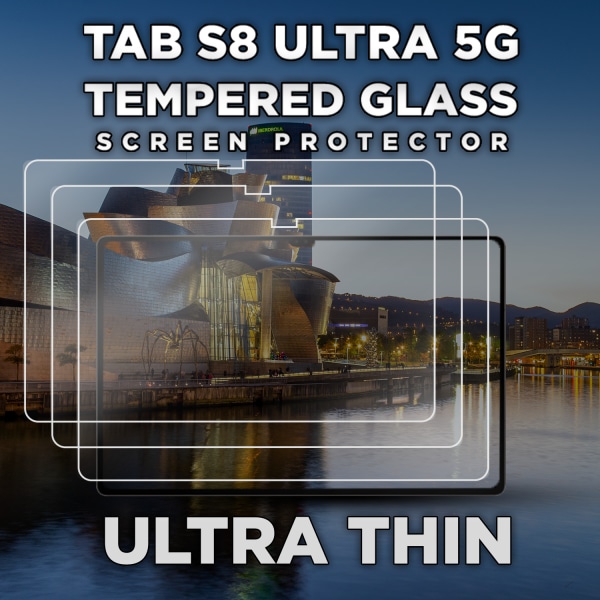 3-Pack Samsung Galaxy Tab S8 Ultra 5G - Härdat Glas 9H - Super Kvalitet Skärmskydd