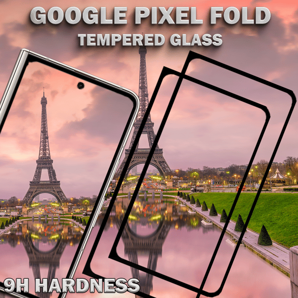 2-Pack GOOGLE PIXEL FOLD Näytönsuoja - Karkaistu Lasi 9H - Super laatu 3D