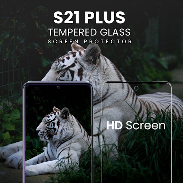 1-Pack SAMSUNG S21 PLUS Näytönsuoja - Karkaistu Lasi 9H - Super laatu 3D