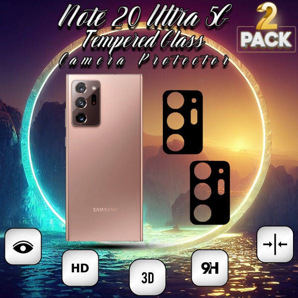 2-Pack Linsskydd Samsung Galaxy Note 20 Ultra (5G) - Härdat Glas 9H - Super 3D Linsskydd