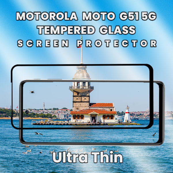 Motorola Moto G51 (5G) - Härdat Glas 9H - Super kvalitet 3D Skärmskydd