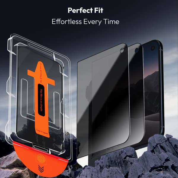 2-Pack iPhone Duo Privacy Skärmskydd & 2-Pack linsskydd - Härdat Glas | [Automatisk Installation] - Bubbelfritt