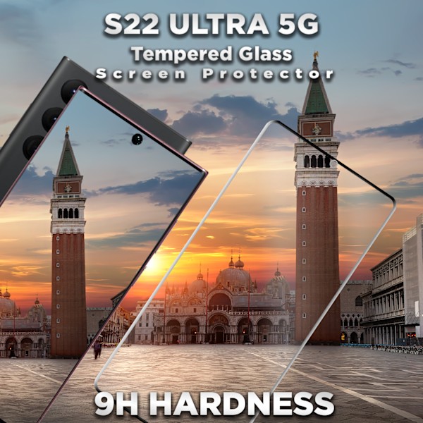 1-Pack Samsung S22 Ultra (5G) Skärmskydd - 9H Härdat Glass - 3D Super Kvalitet