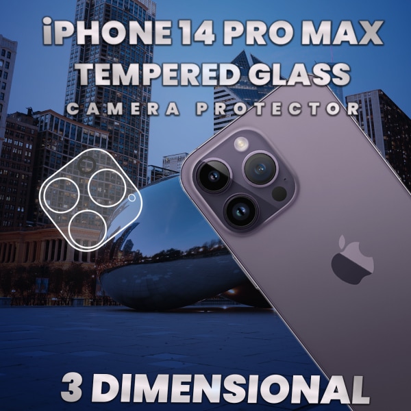 iPhone 14 Pro Max Linsskydd - 9H Härdat Glas- Super kvalitet 3D Linsskydd