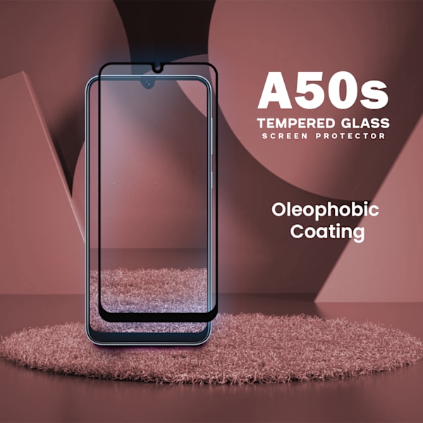 2-Pack SAMSUNG GALAXY A50S Näytönsuoja - Karkaistu Lasi 9H - Super laatu 3D
