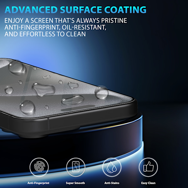 2-Pack Iphone 15 Pro Max Skärmskydd - Härdat Glas 9H - Super kvalitet 3D