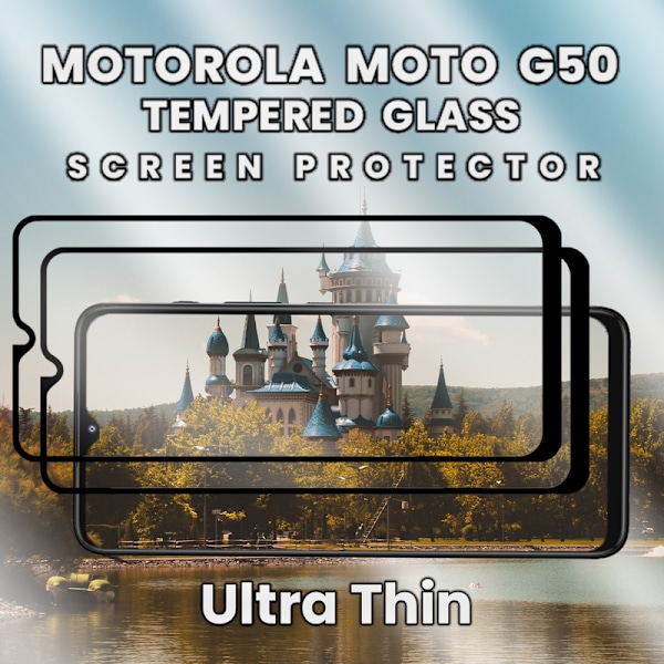 2-Pack MOTOROLA MOTO G50 Skærmbeskyttelse - Hærdet Glas 9H - Super kvalitet 3D
