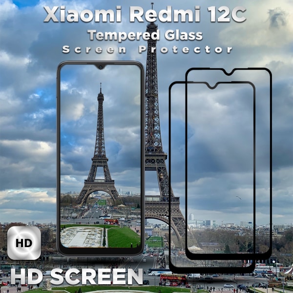 2-Pack Xiaomi Redmi 12C - Härdat Glas 9H - Super kvalitet 3D Skärmskydd