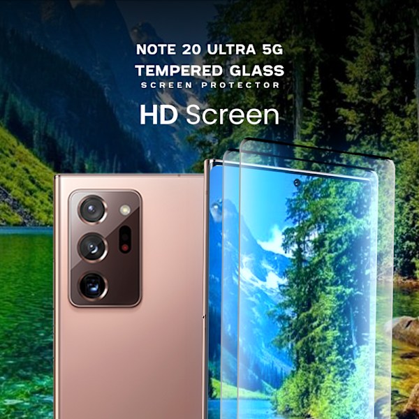 2-Pack SAMSUNG NOTE 20 ULTRA Skærmbeskyttelse - Hærdet Glas 9H - Super kvalitet 3D