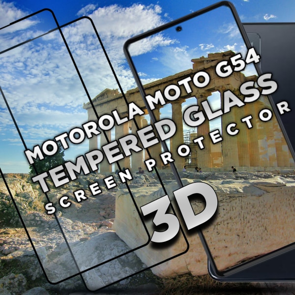 2-Pack Motorola Moto G54 - Härdat Glas 9H - Super kvalitet 3D Skärmskydd