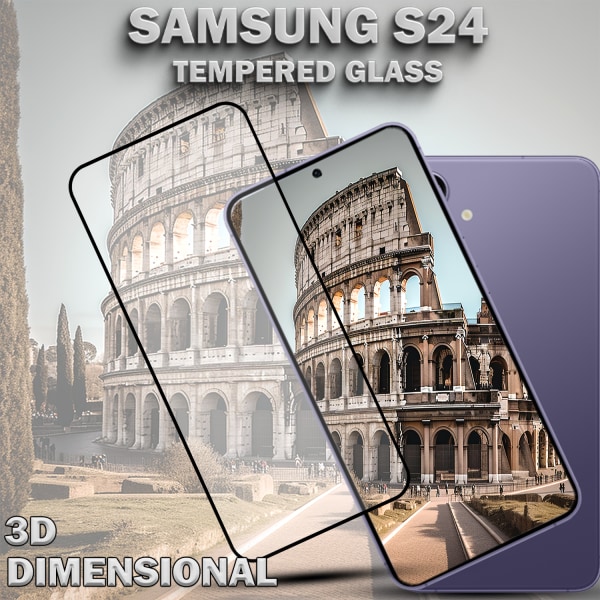 1-Pack SAMSUNG S24 Skärmskydd - Härdat Glas 9H - Super kvalitet 3D