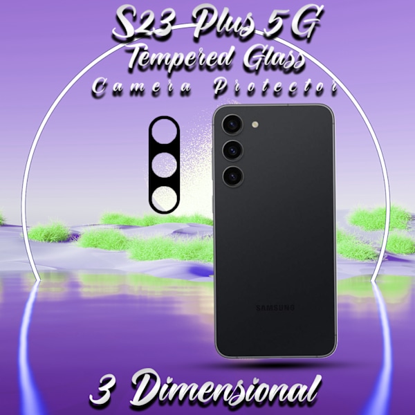 1-Pack Linsskydd Samsung S23 Plus (5G) - 9H Härdat Glass - 3D Super Kvalitet Linsskydd