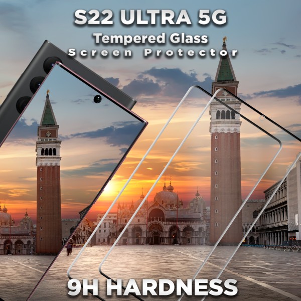 2-Pack Samsung S22 Ultra (5G) Skärmskydd - 9H Härdat Glass - 3D Super Kvalitet