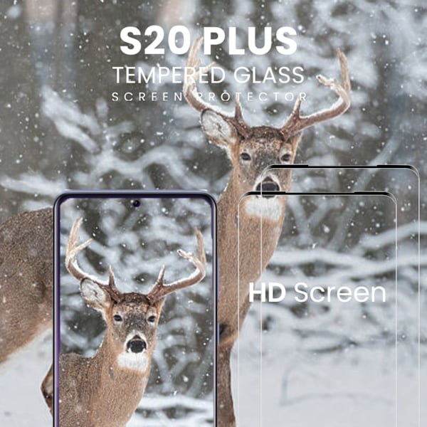 2-Pack SAMSUNG S20 PLUS Skærmbeskyttelse - Hærdet Glas 9H - Super kvalitet 3D