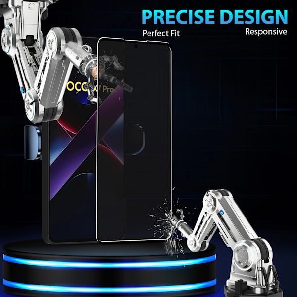 1-Pack Xiaomi Poco X7 Pro Privacy Skärmskydd - Härdat Glas 9H - Super kvalitet 3D