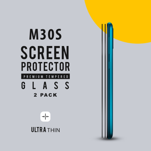 2-Pack Samsung M30s - Härdat glas 9H -Starkare och mer reptålig.