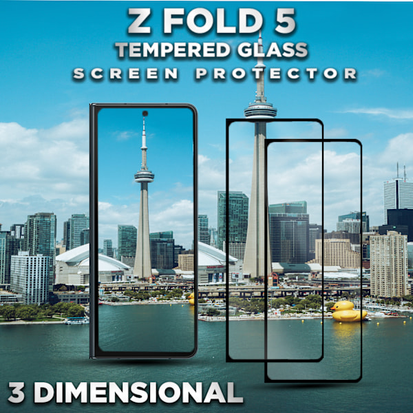 2-Pack SAMSUNG GALAXY Z FOLD 5 Näytönsuoja - Karkaistu Lasi 9H - Super laatu 3D