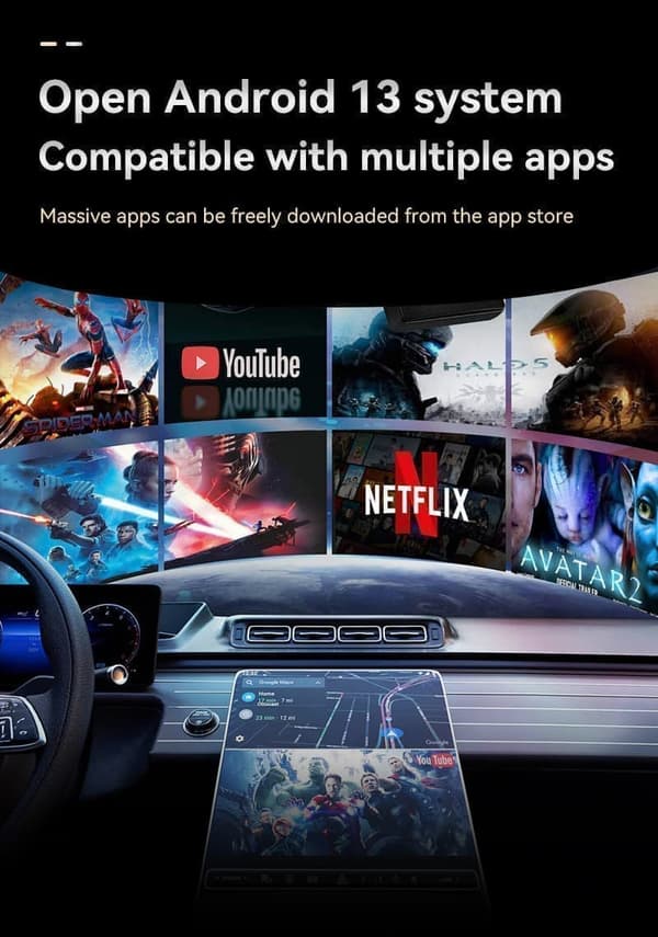 Langaton CarPlay & Android Auto -adapteri USB:llä ja Bluetooth 5.0:lla