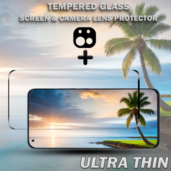 1-Pack XIAOMI MI 11 LITE 5G Skärmskydd & 1-Pack linsskydd - Härdat Glas 9H - Super kvalitet 3D