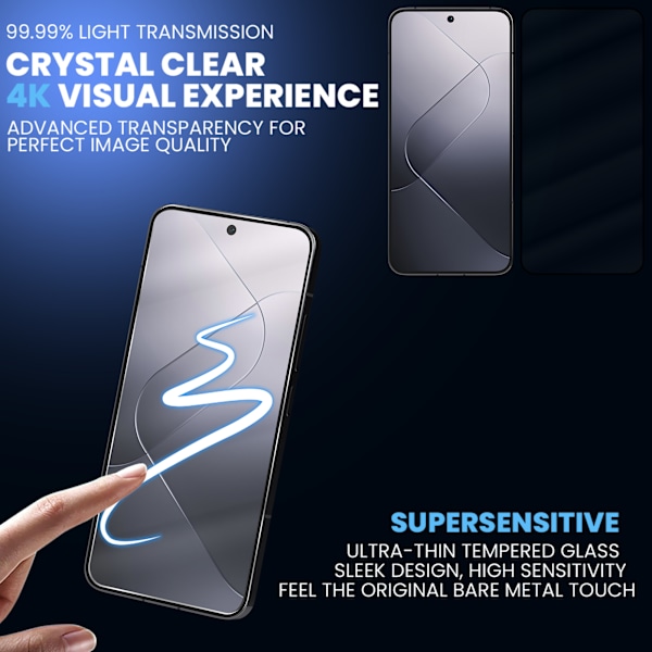 1-Pack Xiaomi 15 Skärmskydd - Härdat Glas 9H - Super kvalitet 3D