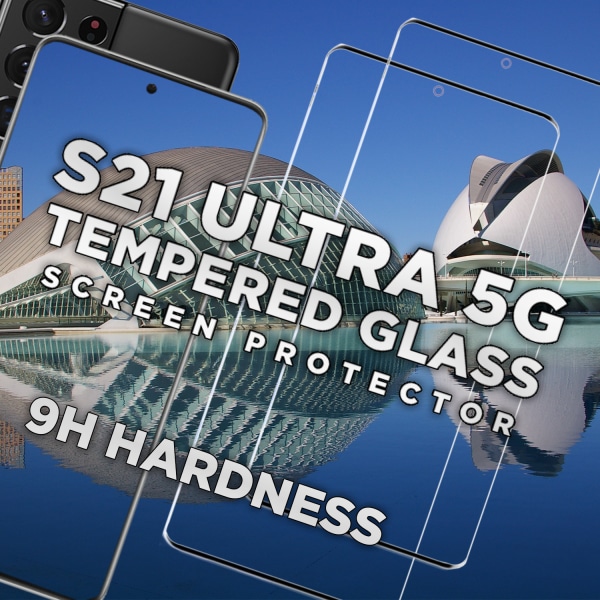 2 Pack Galaxy S21 Ultra 5G- Härdat glas 9H - Super kvalitet 3D