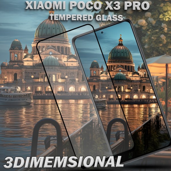1-Pack XIAOMI POCO X3 PRO Skärmskydd - Härdat Glas 9H - Super kvalitet 3D