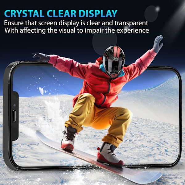 2-Pack Iphone 12 Skærmbeskyttelse & 1-Pack linsebeskyttelse - Hærdet Glas 9H - Super kvalitet 3D