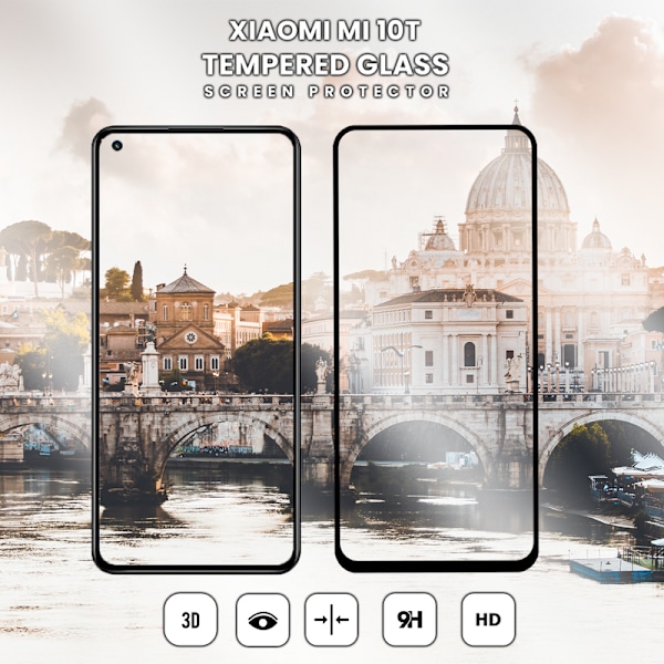1-Pack XIAOMI MI 10T Skærmbeskyttelse - Hærdet Glas 9H - Super kvalitet 3D