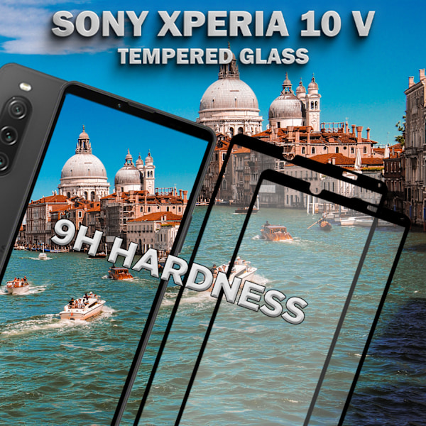 2-Pack Sony Xperia 10 V - Härdat Glas 9H - Super Kvalitet 3D Skärmskydd