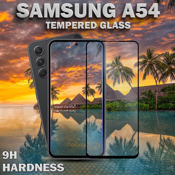 Samsung Galaxy A54 - Härdat Glas 9H - Super Kvalitet 3D Skärmskydd