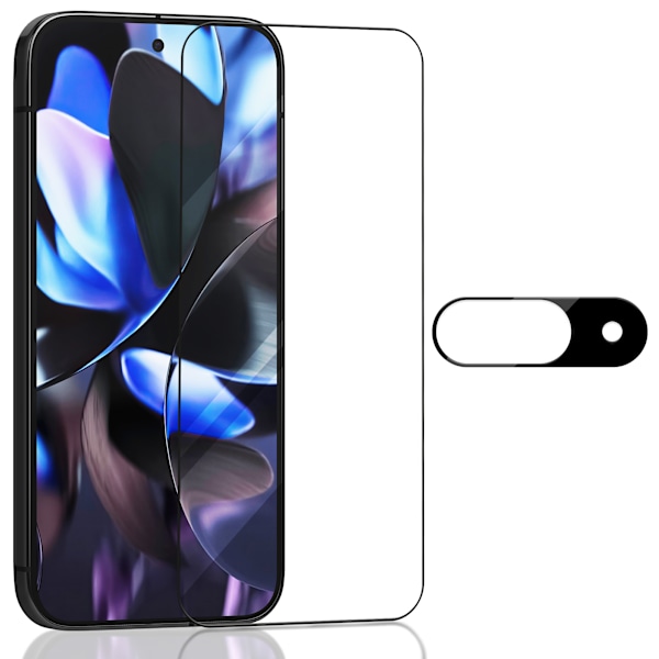 1-Pack Google Pixel 9 Skærmbeskyttelse & 1-Pack linsebeskyttelse - Hærdet Glas 9H - Super kvalitet 3D